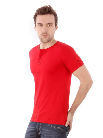 Daneaxon Red Henley T Shirt
