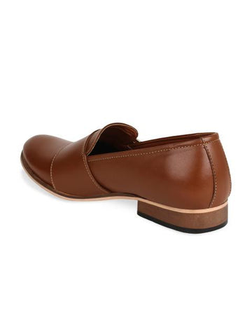 Fastalas Tan Brown Leather Formal Shoes