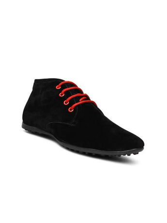 Scamanus Black Suede Casual Shoes